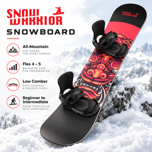 Snowboard tout-terrain Snow Warrior Red Black Mask 151-157 cm pour homme débutant - Product Image 2