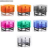 Fauteuil-canapé gonflable d'extérieur confortable en bâche TPU transparente, durable, avec structure en acier inoxydable, design victorien de luxe, imperméable