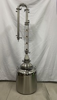 Towin Colonne de reflux en verre cristallin 2 pouces, légère, facile à assembler, avec plaque à bulles, accessoires pour équipement de distillation