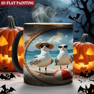 Frosted Black 11oz Ceramic Mug Heat Activated Color Changing <b>Custom</b> <b>Cup</b> - Product Image 6