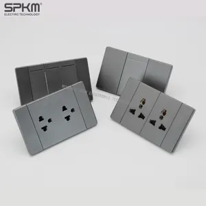 Made in China Mexico Standard 118Type Slim New Design High Quality PC Panel 10A-15A Electrical Wall Switch and Socket