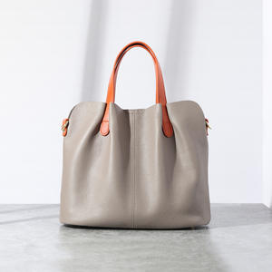 Sac fourre-tout haut de gamme en cuir véritable imperméable pour femme, grande capacité, sac à bandoulière pour trajets quotidiens, sac à main décontracté à porter à l'épaule - Product Image 1