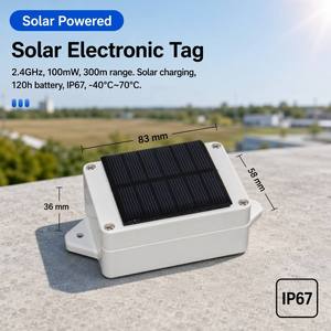 Manufacturer Solar 2.4GHz 100mW RFID Tag 300m IP67 Self-Charging Never Replace Battery for Bus Vehicle Outdoor Tracking - Product Image 1