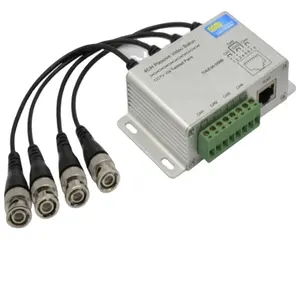 4 canales de video balun bnc Suppliers-Conector de vídeo de seguridad CCTV, transmisor de 4 canales BNC hembra a UTP Rj45, balun de vídeo CCTV