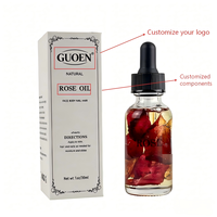Étiquette personnalisée : Huile essentielle de rose naturelle séchée 60 ml, huile de lavande pour soins corporels et massage, aromathérapie