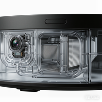 Robot laveur intelligent QSV6 avec navigation gyroscopique, nettoyage humide et sec, aspirateur à recharge automatique pour hôtels, garages et foyers