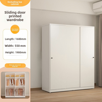 Armoire Pliante Moderne en Acier, Design Écologique, Meuble Portable pour la Maison, Rangement de Chambre d'Appartement, 2 Étagères à Charnières