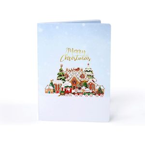 Pop up Christmas Cards 6x8 Inch 3D Greeting Cards Holiday Festival <b>Paper</b> Cards with <b>Gloss</b> Lamination Digital Printing 4-color - Product Image 5