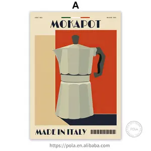 Italiano caffè Espresso chicchi di arte della parete arte della parete pittura su tela Poster e stampe immagini da parete per caffè soggiorno decorazione