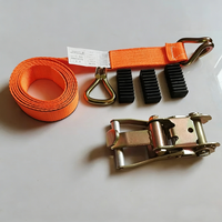 Sangle à cliquet rétractable en polyester de 2 pouces, résistance à la rupture de 1200 kg, pour chargement de camions, personnalisable, vente en gros