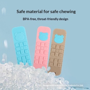 Mordedor de silicona de grado alimenticio para bebés, molde privado, resistente al desgaste, juguete para morder, cuidado de las encías, negro, azul, rosa - Product Image 3