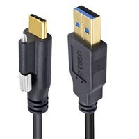 Câble de caméra industrielle haute vitesse USB3.0 à Type C 3A montage sur panneau de verrouillage à vis de charge rapide avec blindage de tresse en stock