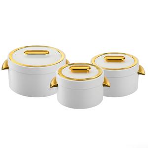 Contenedor de Alimentos Aislado con Revestimiento Interior de Acero Inoxidable, 1L 2L 3.5L, Gran Capacidad, Asa Dorada, Forma Cilíndrica, con Tapa - Product Image 4