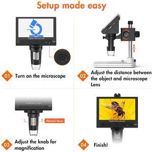 Microscopio <span class=keywords><strong>digital</strong></span> electrónico industrial, pantalla lcd hd de 4,3 pulgadas, 1000x - Product Image 3