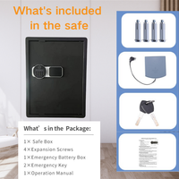 Stahl Home Security Biometrischer Finger abdruck Safe Groß für Geld Wohnheim mit programmier barem Tastatur schloss