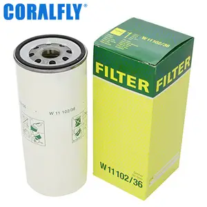 Wholesale Truck Engine Oil Filter Parts W11102/36 W11102 For Mann Oil Filters