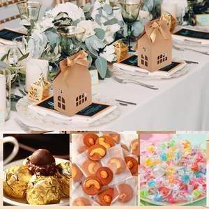 กล่องของขวัญแบบย่อยสลายได้กล่องกระดาษบรรจุภัณฑ์เค้กช็อกโกแลตขนมปังขิงแบบพับได้สำหรับเทศกาลคริสต์มาสบ้านน้อยสุดสร้างสรรค์ - Product Image 6