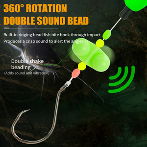 Phao câu cá LUSHAZER, bộ cần câu cá tra sẵn sàng sử dụng, phao trôi bằng xốp EVA, kèm hạt, móc tròn lệch, dụng cụ câu đáy biển - Product Image 4