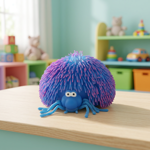 JINFENG Juguete de Peluche Araña Pequeña con Luz LED, Colorido y Peludo, para Aliviar el Estrés en Niños de 14 Años en Adelante, Venta Caliente OEM - Product Image 3