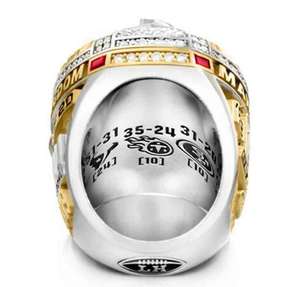 Anillos Oficiales del Campeonato de la <span class=keywords><strong>NFL</strong></span> 2019 2020 de los Kansas City Chiefs, Dijes Deportivos de la <span class=keywords><strong>NFL</strong></span> para Anillos - Product Image 2