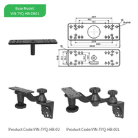 Soporte Marino VIN con Brazo Oscilante de 6 Pulgadas, Base de Aluminio de Grado Marino con Recubrimiento en Polvo, Ajustable 180 Grados, para Plotters y Más
