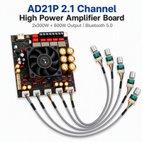 AD21P Qualc BT Carte d'amplificateur de puissance sans fil 2.1 canaux classe D TPA3255 300Wx2+600W pour caisson de basses de cinéma maison OEM