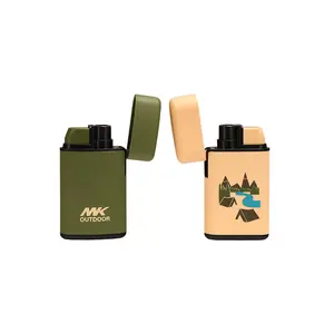 MK supplier Quad Blue fire Jet Flame Torch Lighter Custom Logo Gas Refillable Candle Windproof Butane Cigar Torch lighter