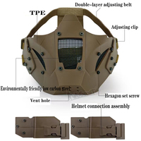 Masque d'équitation extérieur tactique Iron Warrior de vente chaude Matériau en polyester respirant