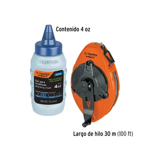Truper ชุดชอล์กเส้นจัมโบ้สำหรับมืออาชีพ3ชิ้นยาว30เมตร (100ft) ผลิตภัณฑ์ชอล์กบรรจุกล่อง - Product Image 3