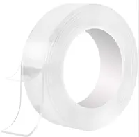 Adhesivo de doble cara supertransparente, 30mm, lavable, reutilizable, sin residuos, nano cinta de agarre para gancho, cocina, baño