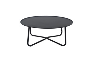 Modern Nordic Indoor Outdoor Black Metal Aluminum <b>Nesting</b> Round Coffee <b>Table</b> Set - Product Image 4
