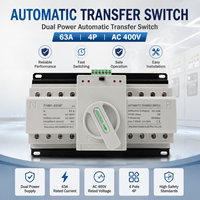 Interruptor de Transferencia Automática de Doble Alimentación 63A AC220V, Conmutación Rápida ATS con Protección Contra Sobrecarga