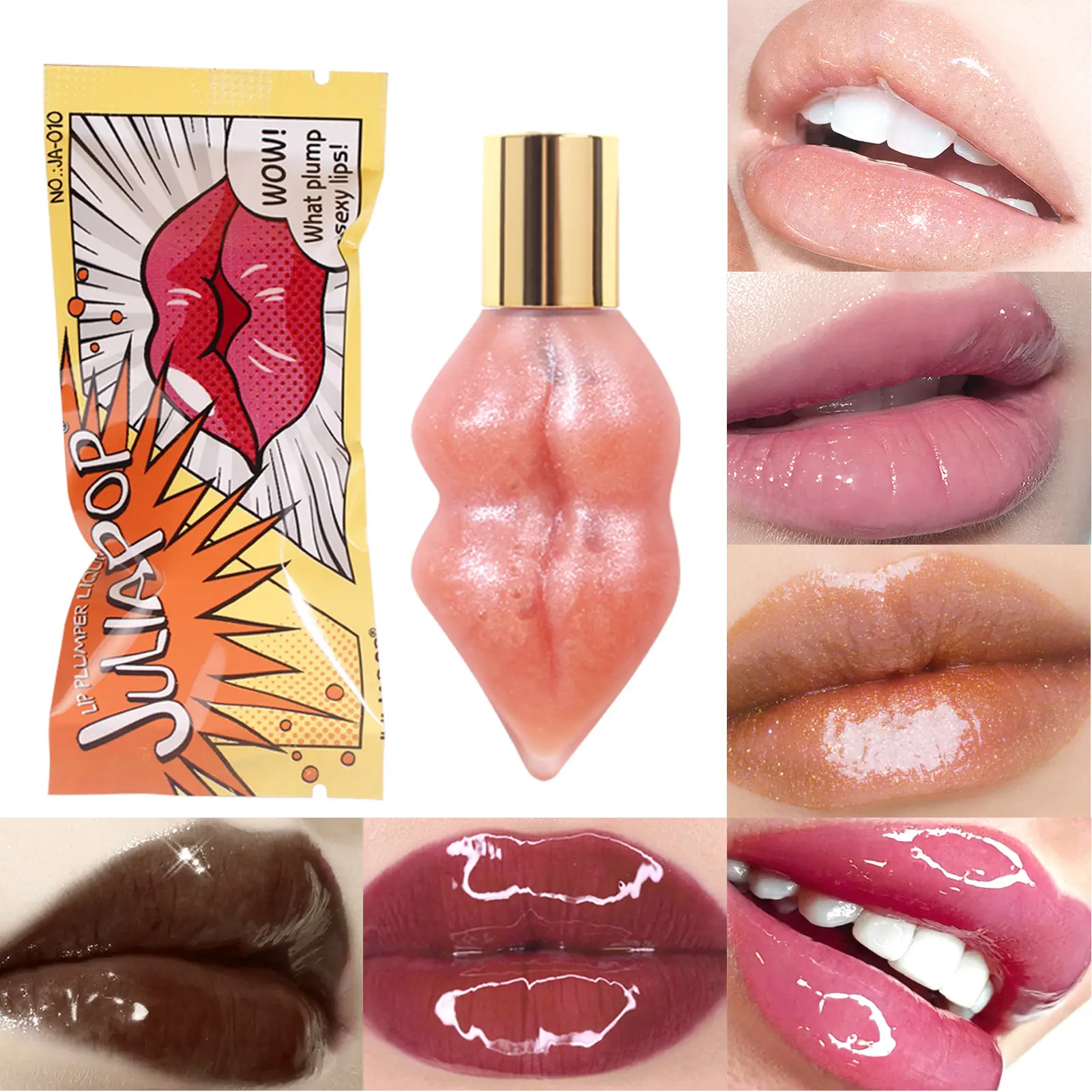 Private Label Lipstick Lipgloss Tinted Lip Plumper Glow Coat Oil Sparkle Plumping Lip Gloss For Girls