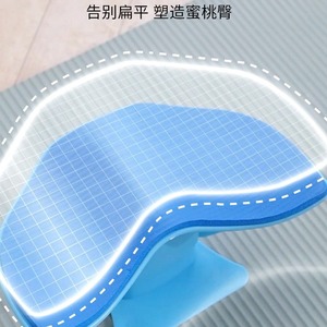 Bande de résistance pour squats et lifting des fessiers pour femmes, équipement d'entraînement de yoga et de fitness pour fessiers galbés, en matériau ABS bleu et rouge - Product Image 4