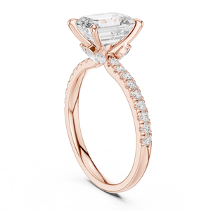 Bague en or 10Kt 14Kt 18Kt 22Kt avec diamant de laboratoire, luxe moderne, pour femme, bijou de mariage sophistiqué, cadeau - Product Image 1