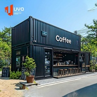 Bar à jus mobile de luxe en conteneur portable de 20 pieds, café-restaurant en conteneur d'expédition préfabriqué de 40 pieds, café mobile personnalisé à vendre