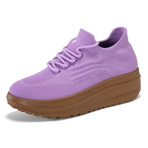 Women's Platform Cushioning <b>Soft</b> Sole Shock Resistant Comfort Breathable Stretch Fabric Upper PU Outsole Sporty <b>Shoes</b> - Product Image 5