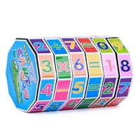 Cube numérique cylindrique détachable, cube magique éducatif, entraînement à la calculatrice pour enfants, jouets d'apprentissage précoce des nombres pour enfants