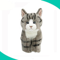 Jouet de chaton orange réaliste en peluche de 10 pouces, animal en peluche, chat tigré, fabrication OEM en Chine, vente en gros