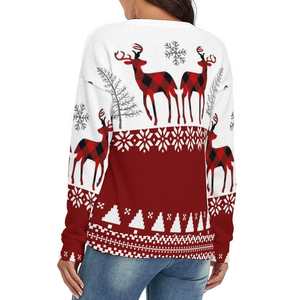 <span class=keywords><strong>Impression</strong></span> à la demande vêtements de Noël d'hiver personnalisés tricots à manches longues pull de Noël moche pull pour femmes - Product Image 4