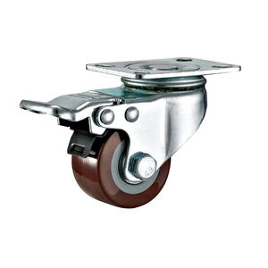 1,5 inch lichtgewicht zwenkwiel met laag zwaartepunt, PU-wiel voor commerciële handkarren & licht commercieel gebruik - Product Image 4