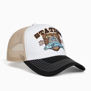 Gorra de béisbol para camionero con protección solar para exteriores, gorra de malla de 5 paneles, gorra de pico de pato con bordado 3D, malla transpirable, adecuada para pescar - Product Image 5