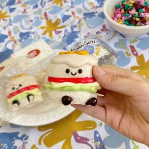 Hamburger <b>Squishy</b> Stress Toy Novelty Silicone Toys Party Favors Goodie Bag Fillers Non-Toxic Soft Squeeze Fidget Toy - Product Image 2
