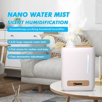 Grand réservoir d'eau 4L humidificateur à ultrasons à brouillard épais purificateur d'air humidificateur de bureau à eau supérieure avec télécommande