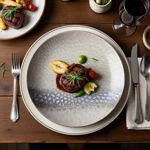 Vaisselle en grès vintage de 11 pouces de DianTong, en vrac, avec glaçure colorée, pour desserts, salades, restaurants, plats en céramique, assiettes creuses - Product Image 3