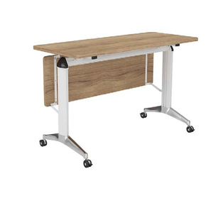 طاولة مؤتمرات خشبية قابلة للطي والتمديد من LIWEI مع عجلات، أثاث مكتبي حديث للاجتماعات، قاعدة فولاذية تجارية - Product Image 4