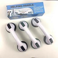Barres d'appui en plastique finition brossée avec ventouses sécurisées pour la prévention des chutes des personnes âgées et des enfants, écologiques, 28 cm, pour salles de bain et fenêtres