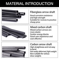 Flèches de tir à l'arc SPG personnalisées toutes séries, en carbone pur et fibre de verre, pour la chasse, diamètres 4.2/6.2/6/7/8 mm, équipement 3K
