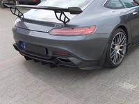 Diffuseur arrière en fibre de carbone de style PK de haute qualité, lèvre de pare-chocs arrière, adapté au kit carrosserie de mise à niveau Mercedes Benz AMG GT GTS