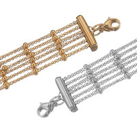 Accessoires de bijoux DIY en acier inoxydable, curseur à fente unique, fermoir coulissant, tube de connexion, composants de résultats de bijoux